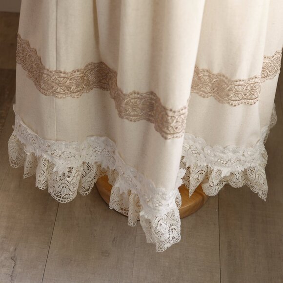 Linen and Lace Dress Dollcake Hushed My Heart Portrait Boho Special Occasion NEW - Picture 8 of 10